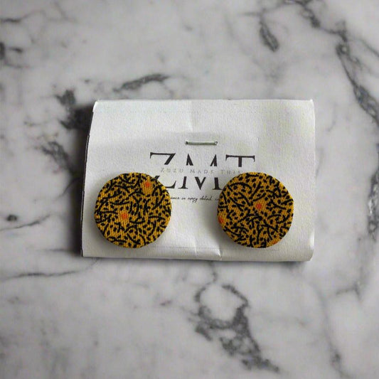 Seshoeshoe Stud Earrings in Mustard