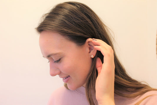 Pink Stud Earrings - Pearls4Girls