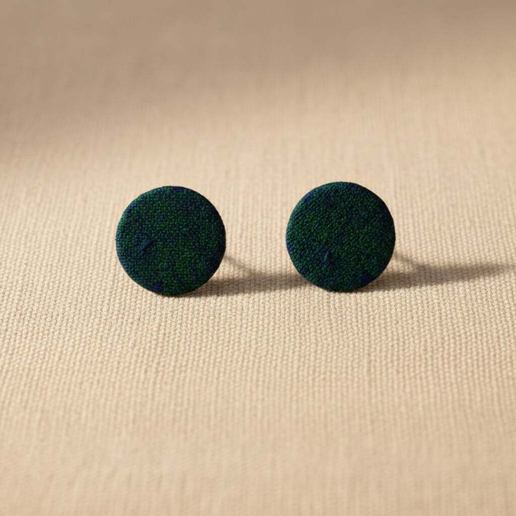 Blue and Green Seshoeshoe Stud Earrings - Pearls4Girls