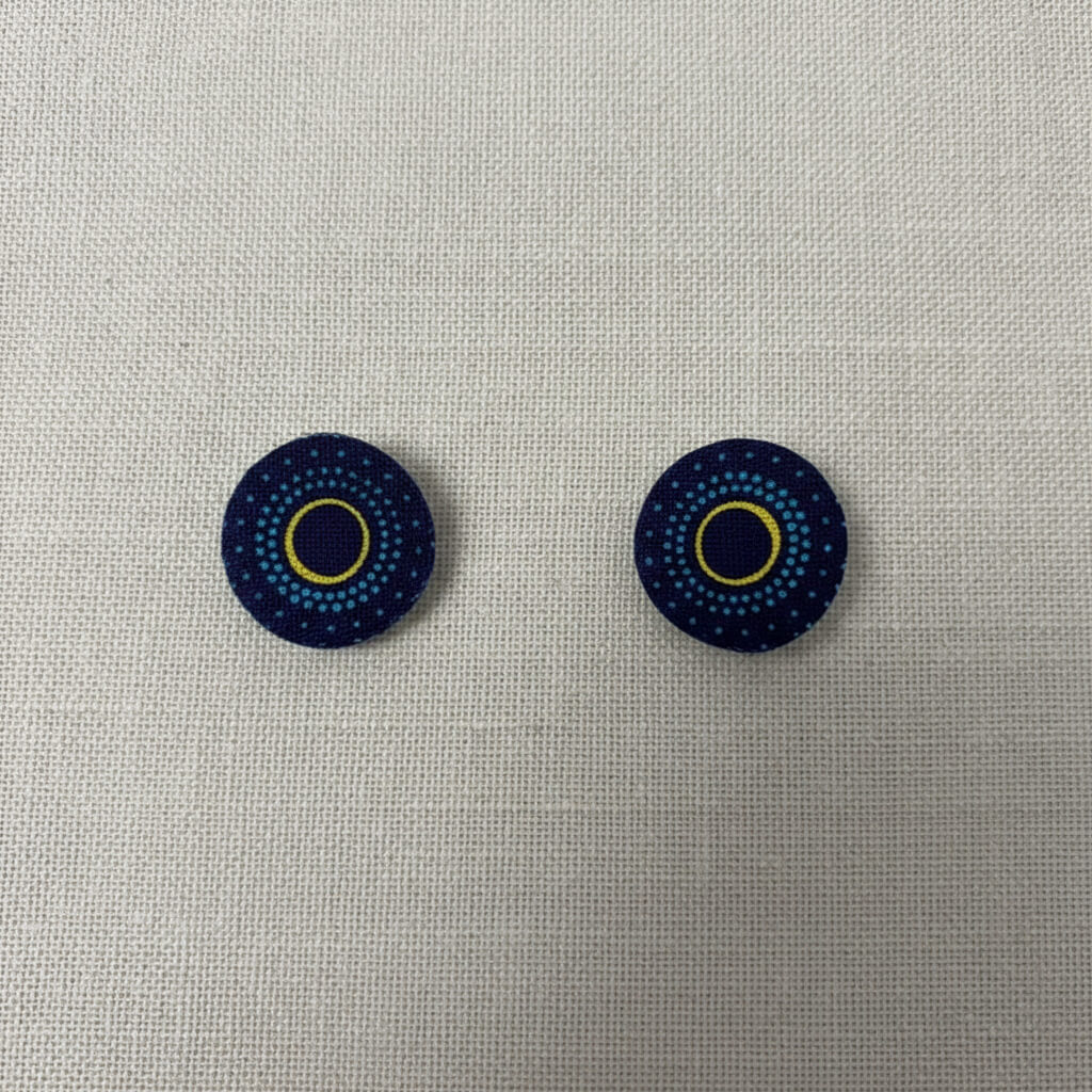 Blue and Yellow Seshoeshoe Stud Earrings - Pearls4Girls