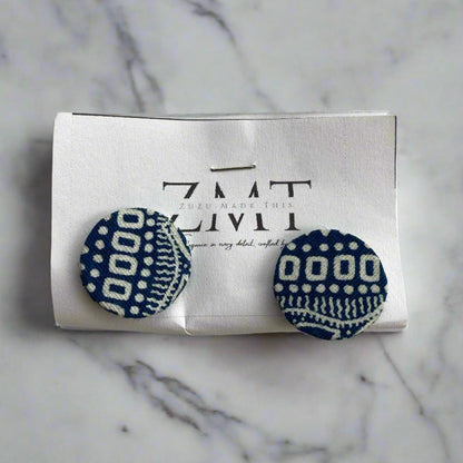 Seshoeshoe Stud Earrings in Navy