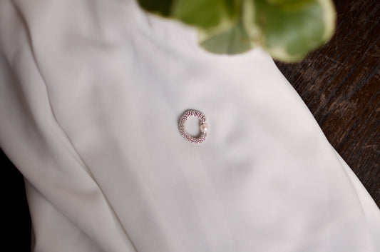 Stretchy White Pearl Ring - Pearls4Girls