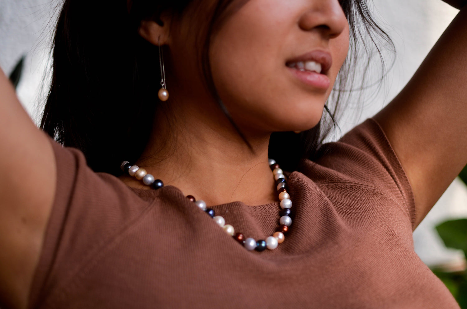 Pink Long Dangle Earrings - Pearls4Girls