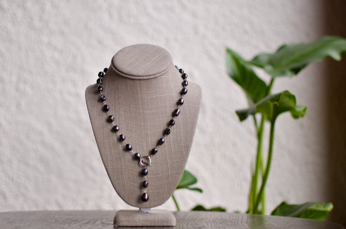 Dark Pearl Drop Necklace - Pearls4Girls