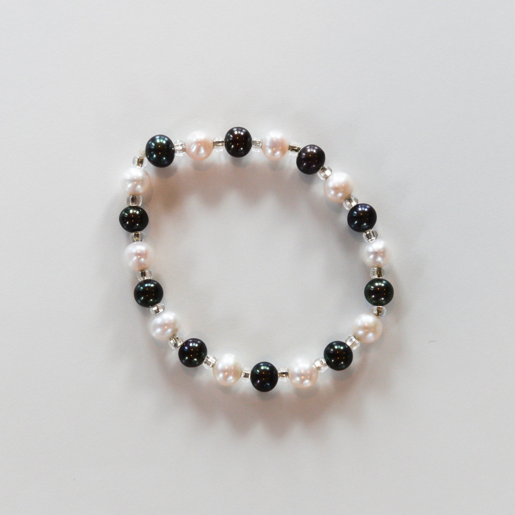 Signature Bracelet - Black and White - Pearls4Girls