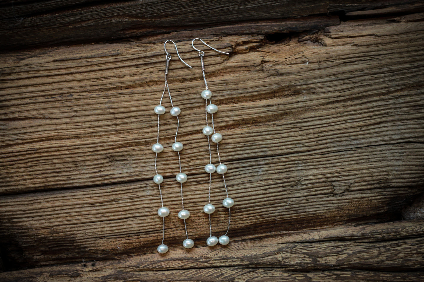 5-Pearl Dangle Earrings - Pearls4Girls